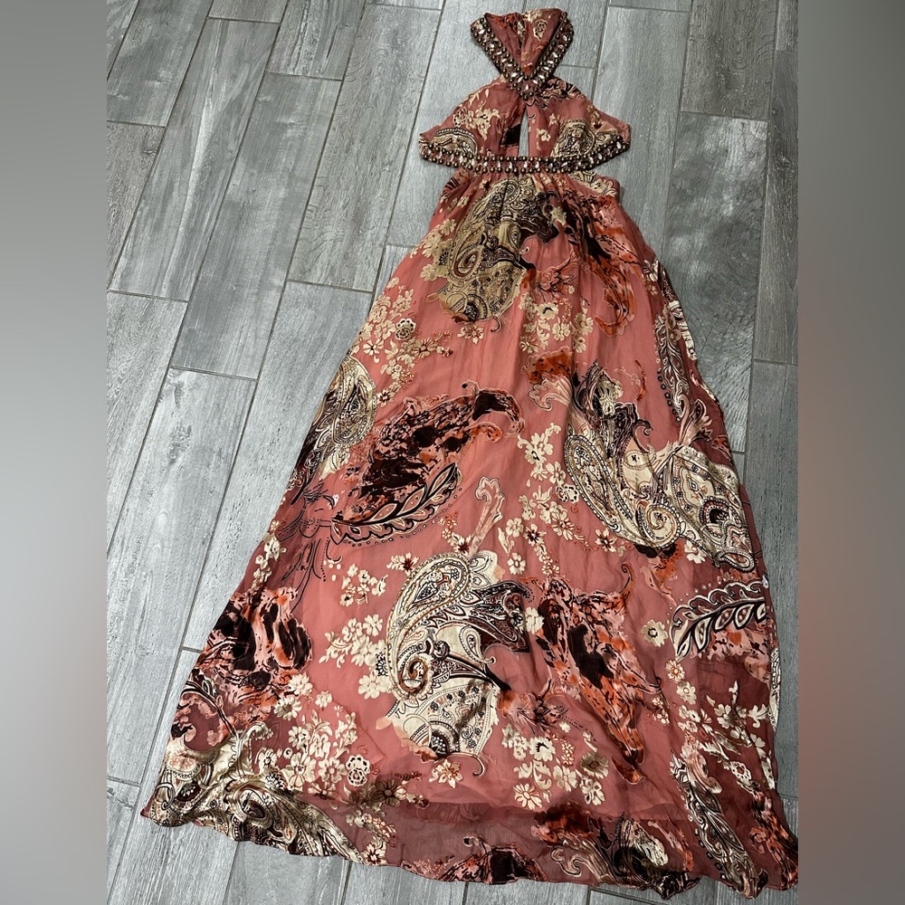 100% Silk Halter Dress